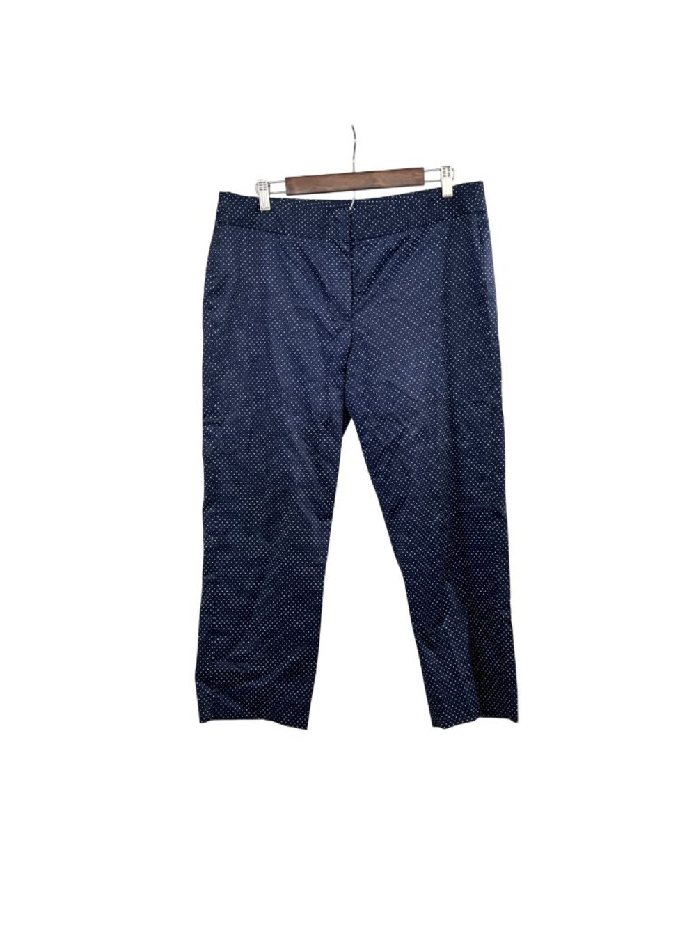 Talbots Signature Polka Dot Pants Navy/White Cropped Womens Size 12